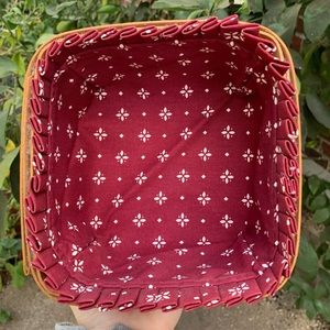Longaberger Basket Liner in Heritage Red